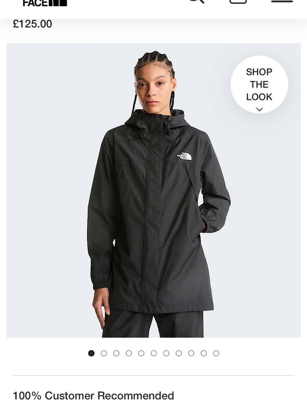 The North Face Women's Black Antora Hooded Rain Parka